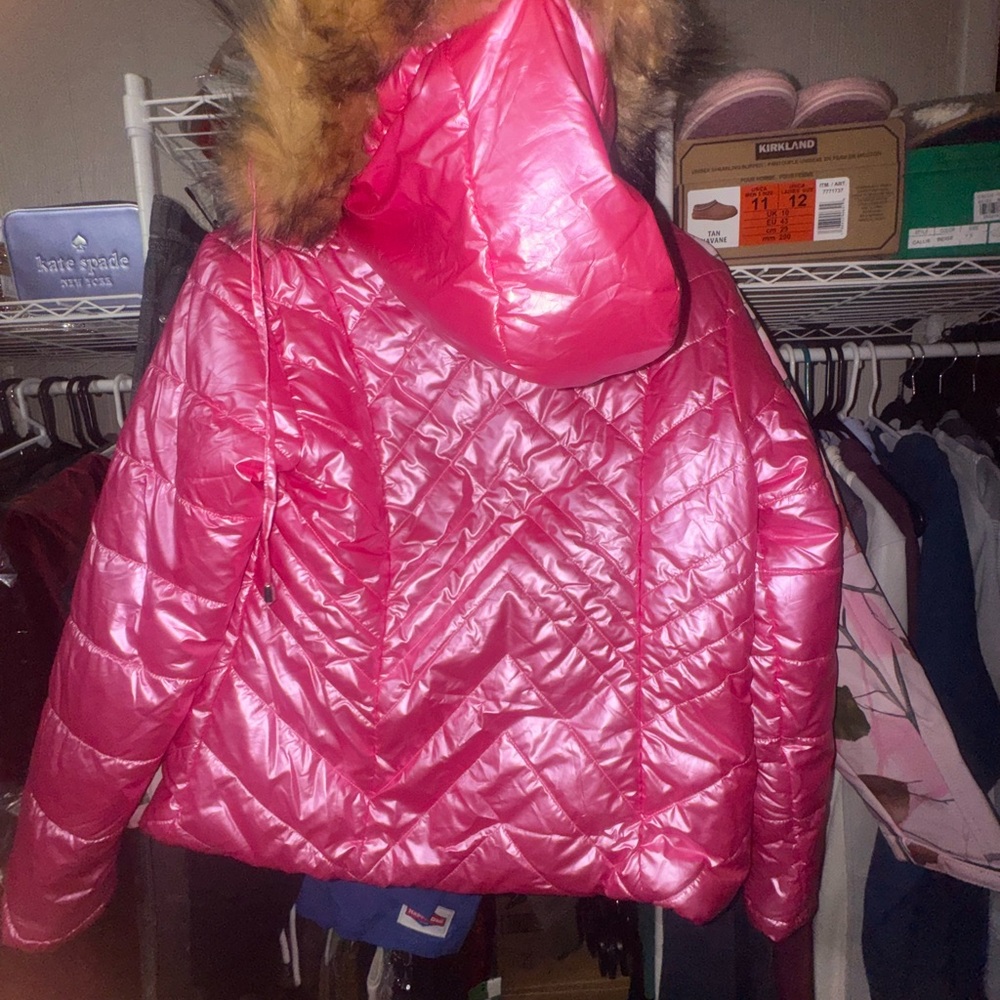 Women's Pink Quilted Jacket - Picture 2 of 5